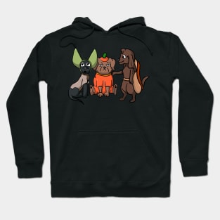 Dogs in Halloween Costumes Hoodie